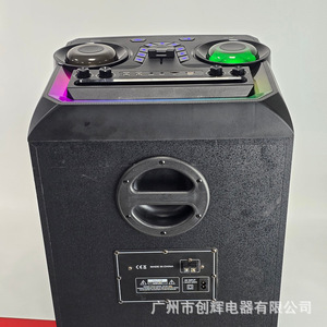 MT-1218 <b>Bluetooth</b> Wooden Dual 12-inch Acrylic Transparent Party Speaker With <b>Microphone</b> Rechargeable Battery Outdoor Home Use - Product Image 3