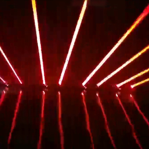 Luz láser de escenario RGB de haz rojo único de ocho ojos para KTV Disco DJ Night Club Show Aluminio DMX512 controlado - Product Image 2