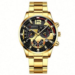 Montre-bracelet numérique pour femme en alliage, étanche 3 ATM, avec fonction calendrier, affichage à aiguilles et couronne en forme d'oignon, style mode et loisirs - Product Image 6