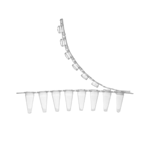 Tubes PCR 8-stripes de 0,2 ml avec bouchons annulaires, étanches, autoclavables, pour usage en laboratoire - Product Image 5