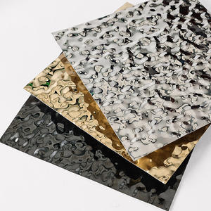 300 Series 304 thin <strong>corrugated</strong> color coated <strong>Stainless</strong> <strong>Steel</strong> <strong>Sheet</strong> Aluminum Honeycomb Plate for decoration - Product Image 1