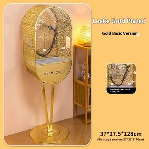 Xuan Feng grande Villa décoration de la maison <span class=keywords><strong>Cage</strong></span> à oiseaux transfrontalière Villa perroquet <span class=keywords><strong>Cage</strong></span> bouton fermeture acrylique oiseau paysage <span class=keywords><strong>Cage</strong></span> - Product Image 6