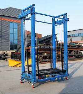 नई इलेक्ट्रिक पोर्टेबल धातु तार रस्सी फफोल्डिंग मचान लिफ्ट मोबाइल प्लेटफॉर्म रिमोट कंट्रोल के साथ - Product Image 4