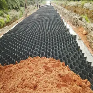 プラスチックHDPEジオセル保持壁ジオセル道路用