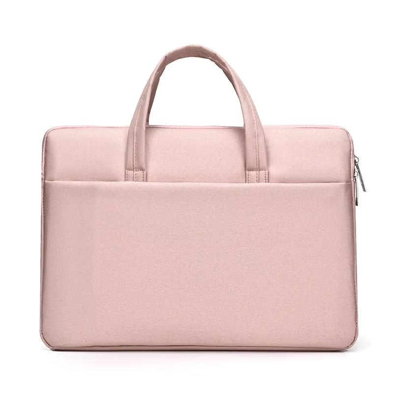Grey Polyester Laptop Briefcase Bag