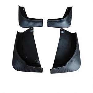 FOR Tesla <b>Model</b> Y Mudguards 2025 Carbon Fiber Look Plastic Tire Deflectors For Car Wheel Protection - Product Image 4