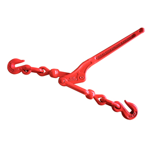 Cadeia de Amarração de Carga Tipo Alavanca de Liberação de Segurança G70 Forjada (Tipo EUA) 5/16''-3/8'' com Cinta de Aço 5600lbs WLL - Product Image 1