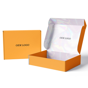 Custom Pink <strong>Cosmetic</strong> <strong>Subscription</strong> Mailer Shipping Packaging Reflective Holographic <strong>Box</strong> with Logo Embossed Folding Folder - Product Image 4