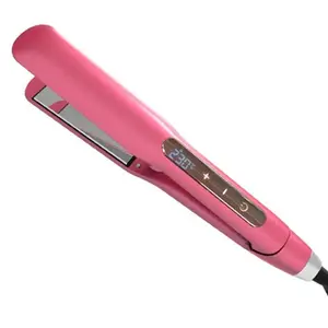 Salon Professional Smart Touch Screen LCD Display 2 In 1 Hair Straightener And Curler Negative Ion Hair Irons