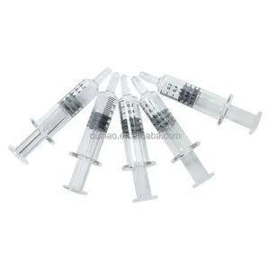 Diskon alat suntik kaca 5ml, 1ml 2.25ml 3ml 5ml Plunger plastik logam Syringes kunci 5ml jarum suntik kaca 1ml