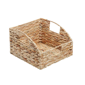 Ensemble de 3 paniers de rangement multifonctionnels en jacinthe d'eau, écologiques, faits à la main, pour vêtements, table basse, table basse, prix avantageux - Product Image 1