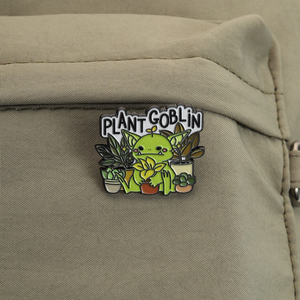 Broches en émail <span class=keywords><strong>de</strong></span> dessin animé Plant Goblin, mignonnes, avec personnage <span class=keywords><strong>de</strong></span> Plant Goblin vert, badges <span class=keywords><strong>de</strong></span> revers, bijoux, vente en gros - Product Image 3