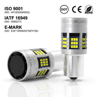 Bombilla LED Gview T20 con Ventilador 1156 Bau15s 7440 P21W T25, Luz Blanca, Ámbar y Roja, Potente, Sin Hiperflash, Canbus