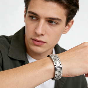 Cinturino per Orologio da <span class=keywords><strong>Uomo</strong></span> in Stile Hip-Hop in <span class=keywords><strong>Acciaio</strong></span> Inossidabile, <span class=keywords><strong>Bracciale</strong></span> PVD Oro, Argento, <span class=keywords><strong>Nero</strong></span>, Miglior Regalo Creativo, Gioiello per Fidanzato - Product Image 2