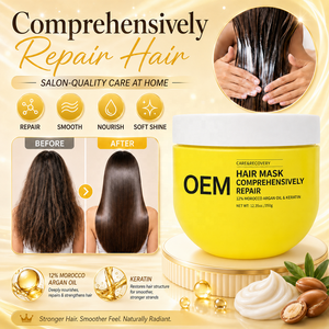 Mascarilla Capilar Reparadora OEM ODM para el Cuidado y Recuperación del Cabello, Suministro de Fábrica al por Mayor, Repara el Cabello Dañado, Restaura con Aceite de Argán, para Uso en Salón - Product Image 6