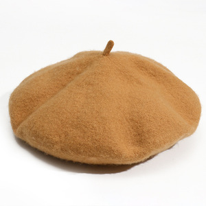 Vente en Gros Nouveau Design Béret Monochrome <span class=keywords><strong>Femme</strong></span> Automne <span class=keywords><strong>Hiver</strong></span> Coréen Littéraire Couleur Bonbon Laine pour Femmes - Product Image 4