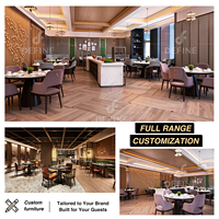 Ensemble de mobilier commercial tout-en-un pour hôtels et restaurants : banquettes, tables et chaises de style vintage pour restaurants chinois et restauration rapide