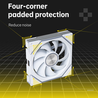 Ventilateur de boîtier d'ordinateur QiuzAim LN-140PF 120 mm à roulement à billes ARGB, 4 broches Molex, 45 CFM, 20 dBA, 1200 tr/min pour les joueurs PC