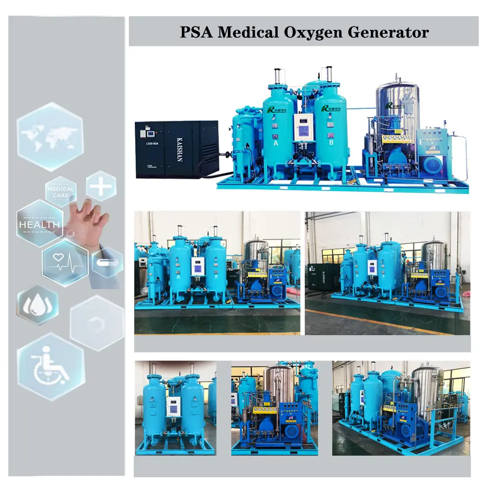 Planta de produção de oxigênio médico PSA do gerador de oxigênio hospitalar em contêineres