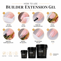 Gel UV Constructeur Sans HEMA, Sans Brûlure, Blanc, Matière Première pour Sculpture, 1kg (1000ml), Gel d'Extension d'Ongles Ultra-Résistant, Vente en Gros