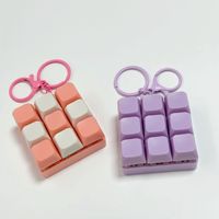 Factory Price Plastic LED Light Mechanical Keyboard Keychain Fidget Clicker Keycap Button Press Keyring Stress Relief Toys