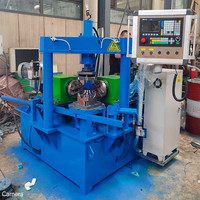 Machine professionnelle de chanfreinage CNC à deux têtes pour le chanfreinage des extrémités de raccords de tuyauterie avec traitement précis par PLC