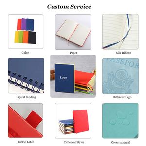 Customizable Spiral Bound Hard Cover Leather <b>A5</b> Journal <b>Notebook</b> School Custom Planners Binding <b>Notebooks</b> with Smooth Paper - Product Image 5