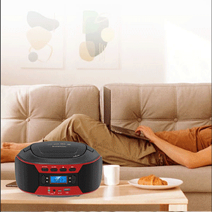 Lecteur de cassettes rétro, radio FM sans fil, lecteur CD, système audio stéréo USB MP3 avec prise casque pour écoute personnelle - Product Image 5