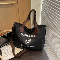 Sac fourre-tout en toile personnalisé pour femmes, grande capacité, multi-poches, sac bandoulière avec fermeture éclair, sangle réglable