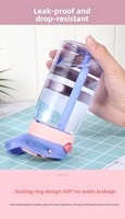 Bouteille d'eau portable en Tritan vert de 16 oz pour enfants et étudiants, avec bouchon à ouverture rapide, anti-fuite, tasse de voyage, mug scolaire