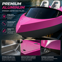Bateau à réaction en aluminium innovant de 12 pieds, qualité marine, pour les aventures en plein air avec une coque haute résistance