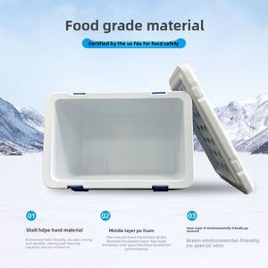 125L Large Capacity Commercial Insulated Fresh Food Cooler <b>Boxes</b> Cold Chain Delivery Catering Food <b>Storage</b> Plastic Cooler Box - Product Image 3