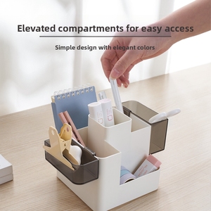 クリエイティブ透明デスクトップペンホルダー & ノート収納ラックシンプルオフィス & 学校スペースソリューション - Product Image 3