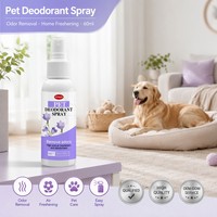 Zourunan Spray Désodorisant pour Animaux Éliminateur d'Odeurs Brume Légère Rafraîchissante Florale pour Chiens Chats Soin à Domicile Désodorisant d'Ambiance 60ml Vente en Gros ODM