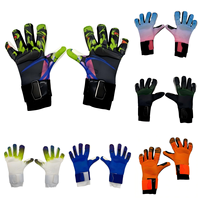 Gants de gardien de but de football professionnels en PVC, thermocollés, durables, écologiques, avec support de poignet flexible, logo personnalisé, tous modèles
