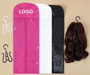 Custom Logo Portable With Hanger Holder for Wigs Hair Extensions Wig Storage Bags <b>Gift</b> - Product Image 1