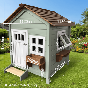 בית כלבים גדול מעץ מלא לחוץ, עמיד למים, מבודד, לכל עונות השנה - Product Image 6