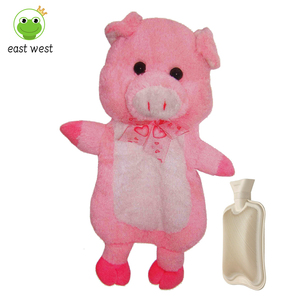 three pigs story China manufacture BS <strong>hot</strong> <strong>water</strong> <strong>bottle</strong> with soft stuffed toy cover - Product Image 1