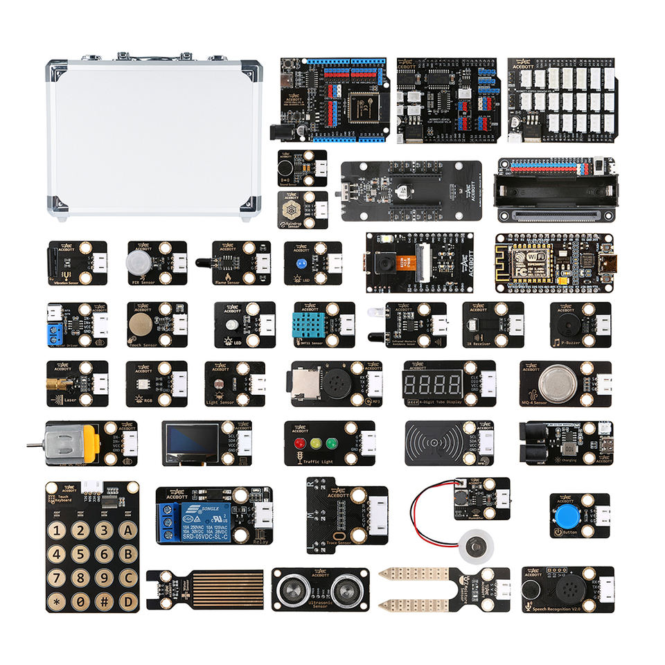 Arduino Aluminium Robotlinking 40pcs Module Display Kit With Aluminium Alloy CarryingKit ...