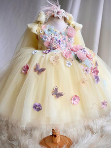 Especial Popular <span class=keywords><strong>Lolita</strong></span> princesa vestido 2025 nuevo tutú niñas cumpleaños vestidos niños flores niñas vestido fiesta Boutique disfraces - Product Image 4
