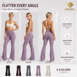 CNSHELL Leggings da Yoga a Vita Alta da Donna, Morbidi in Creora, Effetto Modellante e Push-Up, per Allenamento, Palestra, Pilates - Vendita all'Ingrosso - Product Image 4
