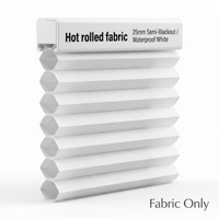 Tissu pour stores alvéolaires imperméable en non-tissé spunlace semi-occultant blanc 25 mm sur mesure