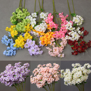 Fleurs artificielles en forme de trompette française, branche unique, en soie, décorations de mariage réalistes - Product Image 5