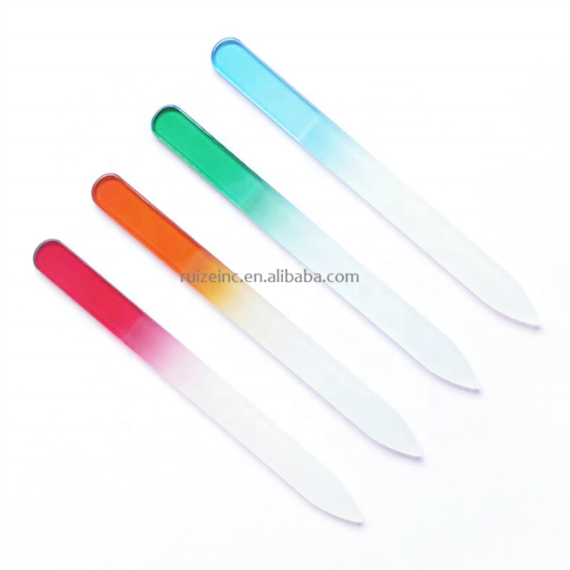 Модная пилка для ногтей с пользовательским логотипом, прочная пилка для ногтей из хрустального стекла, устройство для маникюра, инструмент для полировки ногтей для женщин и девушек