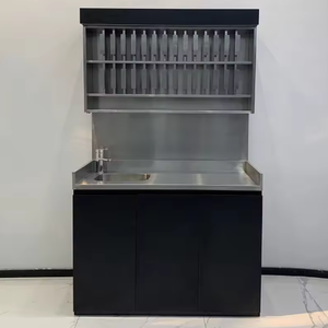 Estante de exhibición colgante para tintes de barbería, mueble de almacenamiento integrado de acero inoxidable para tintes de peluquería - Product Image 3