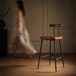 Modern Counter Height bar <strong>Stools</strong>, <strong>Kitchen</strong> <strong>Island</strong> <strong>with</strong> Footrest Industrial bar Chairs, Bars, Cafes - Product Image 3