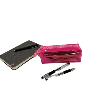 Sacchetti di matita personalizzati borsa per penna con cerniera impermeabile matite colorate kalour custodia da viaggio ragazza bella borsa per matite di plastica