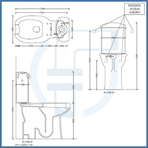 Inodoro para Discapacitados con Cisterna Monobloque y Desagüe de Piso, Equipo de Seguridad para Baño - Product Image 2