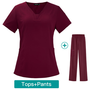 42025 à la mode col en v unisexe médical-hôpital-ménage-uniforme Service médical uniforme luxe concepteur femmes vêtements - Product Image 1