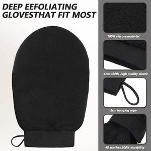 2 gants exfoliants coréens en fibre de viscose de haute qualité pour le corps, type Hammam marocain - Product Image 2